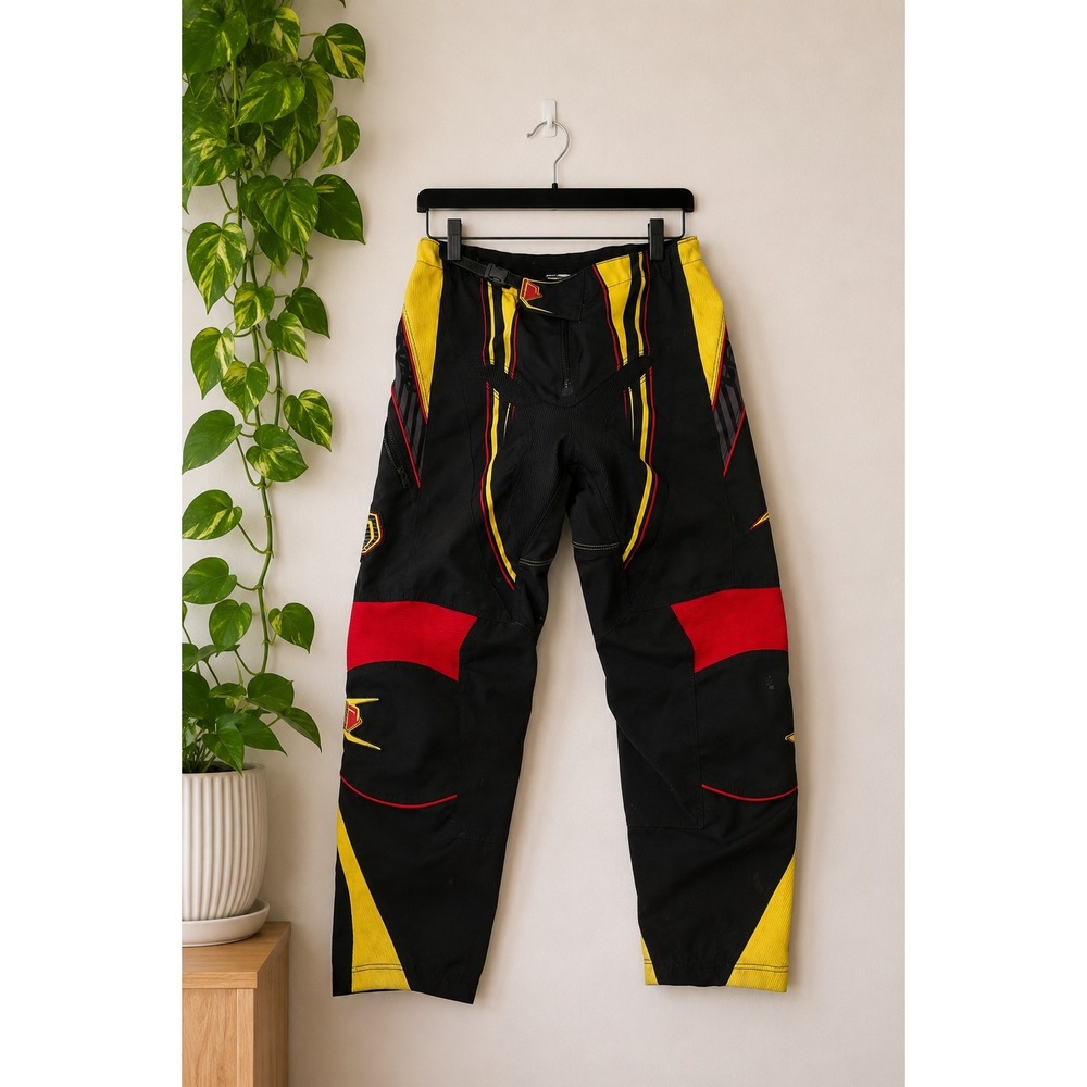 Nema‎ Podium Motocross Race Pants Black Yellow Red MX Dirt Bike Men's Sz 30 Dirt